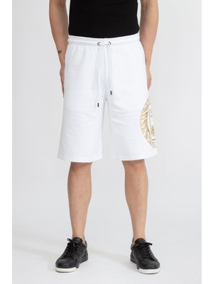 Just Cavallı Just Cavalli Erkek Bermuda Şort Beyaz