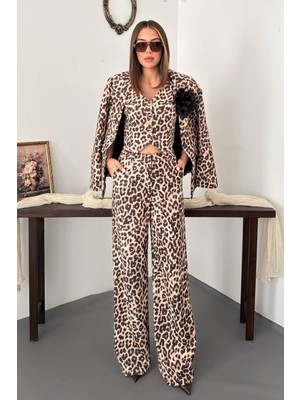 Modanı Seç Leopar Leopar Desenli 3lü Takım
