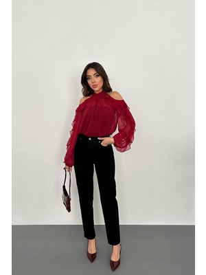 Modanı Seç Siyah Boru Paça Jeans Pantolon
