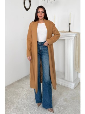 Modanı Seç Camel Kuşaklı Midi Kaban