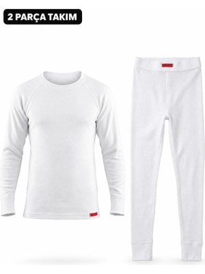 Blackspade Çocuk Termal Takım Üst Alt 2 Parça 2. Seviye Beyaz Kışlık Içlik Seti
