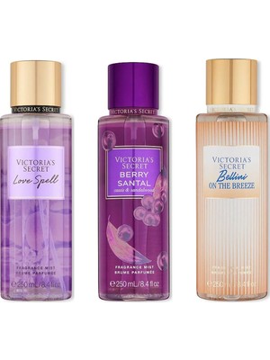Victoria's Secret 3'lü Vücut Spreyi Seti - Berry Santal + Bellini On The Breeze + Love Spell (3 x 250 Ml)