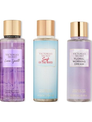 Victoria's Secret 3'lü Vücut Spreyi Seti - Floral Morning Dream + Surf On The Waves + Love Spell (3 x 250 Ml)