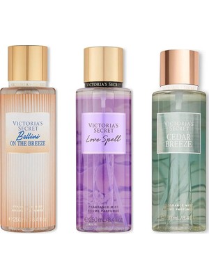 Victoria's Secret 3'lü Vücut Spreyi Seti - Cedar Breeze + Bellini On The Breeze + Love Spell (3 x 250 Ml)