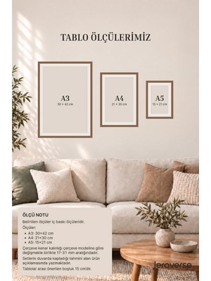 Jeraverse Eski Köy Yollarında Sonbahar 3'lü Çerçeveli Vintage Tablo Seti - 15 x 21 Zeytin Patina