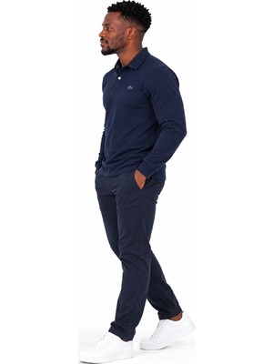 Lacoste  Polo  Uzun Kol Çıtçıt Kapama Dar Kesim  Lacivert