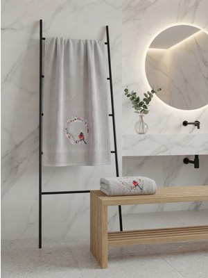 A.Z.H. Maribor Süper Bambu Banyo 2.li Set 70X140 cm Banyo + 50X90 cm El ve Yüz Havlusu
