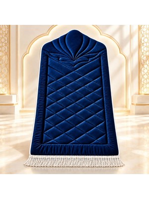 ARVARES Lüks Ortopedik Kapitoneli 3 cm Kalın Süngerli Seccade Namazlık Konforlu Taban Taşıma Çantalı 120x68cm
