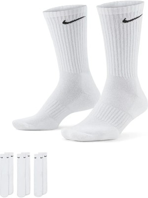 Nike Everyday Cush 3lü Beyaz Antrenman Çorabi SX7664-100
