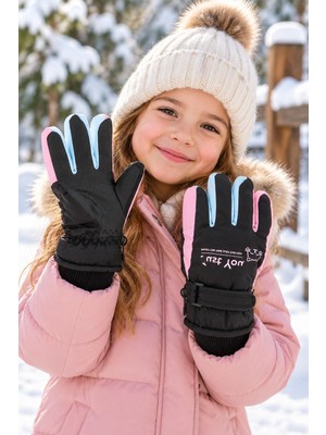 Miniko Kids Kitti K421-21 Kız 4-7 Kar Kayak Eldiveni