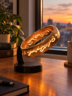 3Dlab Three-Dimensional Systems Lord Of The Rings One Ring Tasarımlı LED - Yüzüklerin Efendisi Tek Yüzük Işıklı Masa Lambası