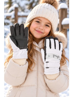 Miniko Kids Kitti K421-22 Kız 4-7 Kar Kayak Eldiveni