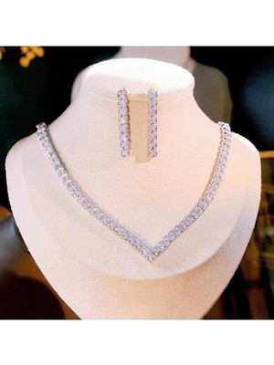 Mupte Jewelry Su Yolu Set Takım Abiye Set Gerdanlık