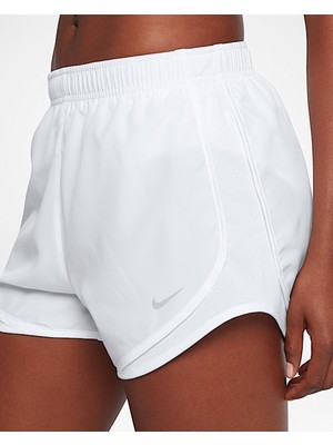 Nike Dri-Fit Tempo Running Astarlı Beyaz Kadın Spor Şort