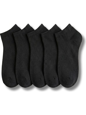 Kadın Siyah Pamuklu Patik Çorap 5’li Paket