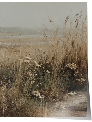 Zestia Vintage Duvar Posteri, Kıyı Otları ve Kumluk Yol Poster No: 20090