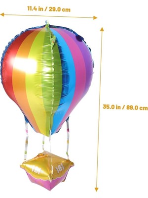 Inç Uçan Balon Temalı Folyo Balon 88-28 cm (Renkli)