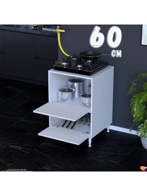 modilayn M- Loya Modüler Mutfak 60 cm Ocak Altı Dolabı - Mini Midi Fırın Dolabı