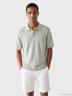 LC Waikiki Lcw Vision Yeşil Polo Yaka Erkek Triko Tişört