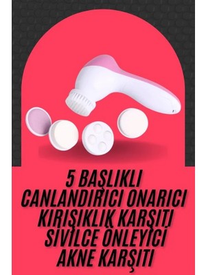 Ms Cilt Temizleme ve Masaj Aleti 5 Başlıklı Akne ve Sivilce Önleyici