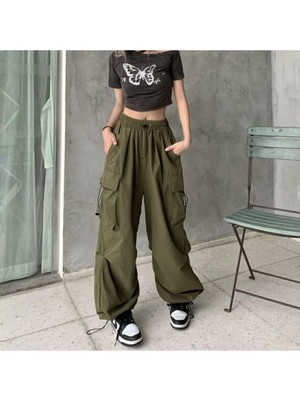 Semesia Keten Kargo Cepli Jogger Pantolon