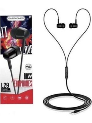 Die Grup L29 Platoon Bass Earphones Kulaklık Siyah