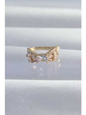 Milas Toptan Gold Renk Zirkon Taşlı Earcuff Küpe Tekli