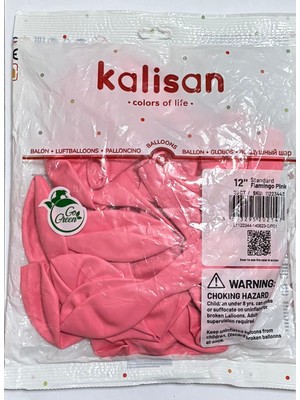 Kalisan Pastel Balon Flamingo Pembe 12 Inç 25 Adet