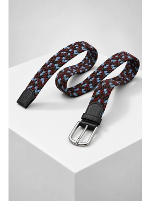 Wakha Unisex Bordo/mavi/siyah/kahve Esnek Örgülü Kemer 3.5 cm - Spor Tasarım