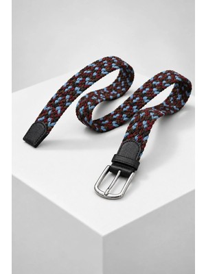 Wakha Unisex Bordo/mavi/siyah/kahve Esnek Örgülü Kemer 3.5 cm - Spor Tasarım