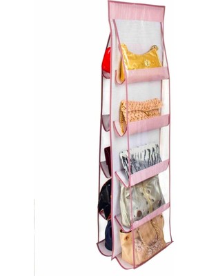 Milas Toptan Ergonomik Şeffaf 10 Bölmeli Çanta Düzenleyici Askılığı
