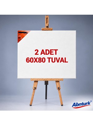 Abnturk 2 Adet 60X80CM Tuval-Resim Yapmak Için Orjinal Kanvas Kumaştan Üretim Resim Tuvali
