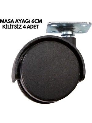 Meks Masa Ayağı 6cm Kilitsiz 4 Adet - Bayi Depom