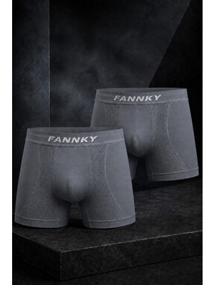 Meca Erkek Rahat Esnek Seamless 2 Li Gri Boxer