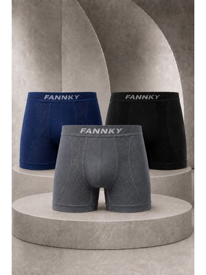 Meca Erkek Casual Comfort Günlük 3 Lü Boxer Çok Renkli