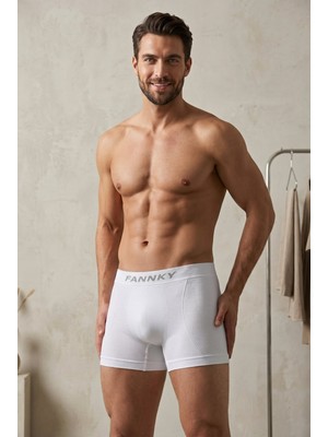 Meca Erkek Casual Comfort Günlük Beyaz Boxer