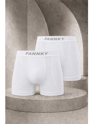 Meca Erkek Casual Comfort Günlük 2 Li Beyaz Boxer