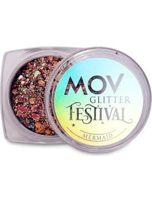 Krem Glitter Festival No:11 Mermaid Denizkızı Işıltılı Krem Glitter Mavi-Mor-Turkuaz Yansımaları, Uzun Süre Kalıcı, Yüz ve Vücut Için