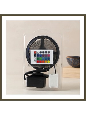 Northcity 5m Rgb Şerit LED (IP65) Kumandalı Adaptörlü SMD2835 54 Led/m Bx