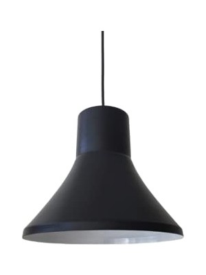 Rsylight Retro Metal Sarkıt Avize Rustik Tekli Sarkıt Siyah Içi Beyaz Siyah RT5095000
