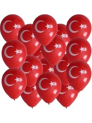 Milas Toptan Milas Bayraklı Balon 12inc 100 Parça