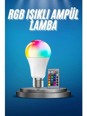 Uravas Store Dinamik Renkli LED Ampul E27 10 Watt Beyaz Lamba