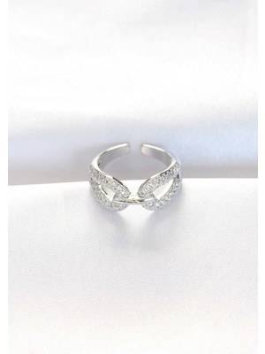 Uravas Store Taşlı Yüzük Silver Renk (Zirkon Model)