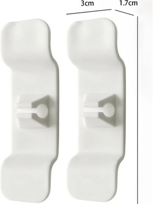 Uravas Store Ergonomik Yapışkanlı Kablo Düzenleyici Klips Seti 6'lı