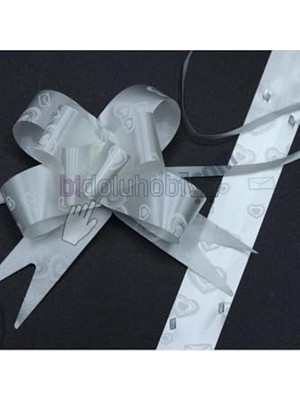 10'lu 35 cm Beyaz Pratik Paketleme Fiyonkları