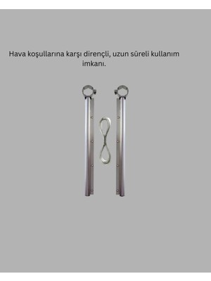 Uravas Store Uraselect 25X60 Balkon Askılığı Kare Demir Uyumlu Hava Dayanıklı Çamaşır Askısı