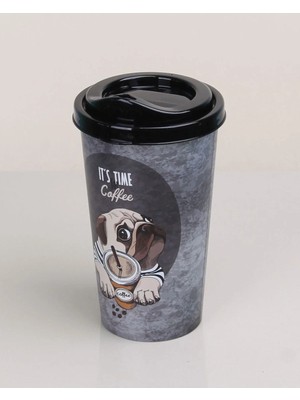 Uravas Store Uraselect 4 Adet Kahve Bardağı - Kapaklı Desenli 400ML