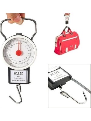 Uravas Store Uraselect 22 KG/50LB Kancalı Tartı Aleti 1 Metre Mezuralı Askılı Balıkçı Terazisi