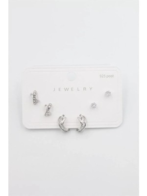 Uravas Store Uraselect Çoklu Set Küpe - Gümüş