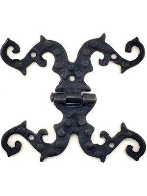 Uravas Store Uraselect Antika Tarz Dekoratif Pirinç Süslü Menteşe - 100X90 Mm, Oksit